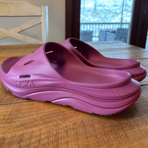 Hoka Pink Slide Sandals